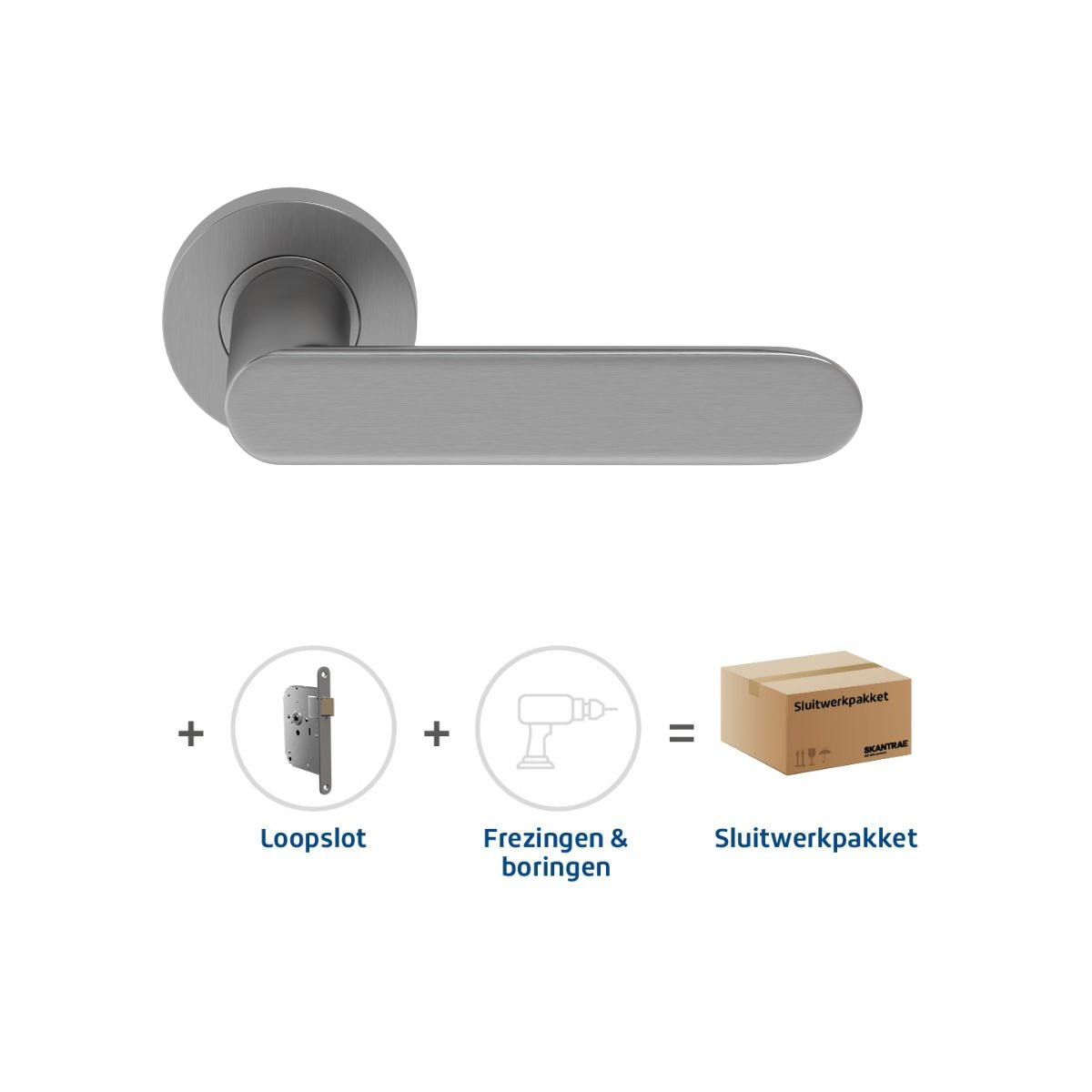 Sluitwerkpakketten met Deurkruk Arc 24 Regular RVS